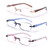 FEIVSN 3-Pack Rimless Reading Glasses For Women, Lightweight Spring Hinge Readers, Classic Elegant Artistic Eyeglasses UV 400 (Mix 2.5 Etc)