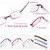 FEIVSN 3-Pack Rimless Reading Glasses For Women, Lightweight Spring Hinge Readers, Classic Elegant Artistic Eyeglasses UV 400 (Mix 2.5 Etc)