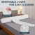 SyMax 7.8"x76" Body Pillow for King Bed, Long Round Body Pillow for Adults, Memory Foam Bolster w/Removable Velvet Cover, Headboard Gap Filler Pillow, White