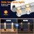 NIORSUN Solar Fence Lights Outdoor 8 Pack, IP65 Waterproof Large Size LED Solar Deck Lights with Lenses, Auto ON Off Warm White Step Lights for Outside, Patio, Fence, Yard and Railing Decor (White)