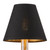 6 Pack Black Chandelier Shade with Gold Lining Hardback, 3" Top x 6" Bottom x 5" High, 3x6x5 Inches Lampshade, Perfect Cover for 6-Light Pendant Light Wall Sconce, Clip On Bulb E12 Socket(Small Size)