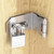 JQK Door Hasp Latch 90 Degree, Stainless Steel Safety Angle Locking Latch for Push/Sliding/Barn Door, 1.5mm Thickness Matte Black, 4 Inch, DH901-PB
