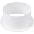Vent Systems 5" Inch White Air Vent Duct Connector Flange - HVAC Plastic Vent Pipe Adapter with Mounting Plate - Round Straight Wall Mount Plate for Home Exhaust Fan, Bathroom, Kitchen Ventilation
