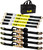 KJE Heavy Duty Car Trailer Tie Down Straps 4 Pack Kit - 2" x 8' Ratchet Straps + J-Hooks with Clip, 2" x 36'' Axle Straps - 10,000lbs Break Strength - Use for Car, Truck, UTV Transport