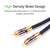 KUYIOHIFI Dual Shielded (OD 8.0mm) 1 RCA Male to 2 RCA Male Audio Cable RCA Y-Adapter Subwoofer Cable (4 Feet)