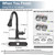 HOIGY Oil Rubbed Bronze Bar Sink Faucet Single Hole or 3 Hole, 3 Modes Wet Bar Faucet with Pull Down Sprayer, Single Handle Swivel Bar Faucets for Sink with Deck Plate