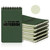 RETON 10 Pack Waterproof Notebook, 3 x 5 Inches Waterproof Pocket Notepad, All-Weather Top Spiral Memo Steno Pads with Grid, Write in the Rain Notebook for Outdoor Activity Recording (Army Green)