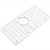 CIPOTAL 25.1 in. x 12.5 in. Rear Drain Kitchen Sink Bottom Grid with Supersoft Silicone Feet in 304 Grade Stainless Steel