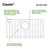 CIPOTAL 25.1 in. x 12.5 in. Rear Drain Kitchen Sink Bottom Grid with Supersoft Silicone Feet in 304 Grade Stainless Steel