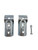 2 Pcs T Clamps Pipe Connector Metal Fittings,Structural Pipe Connector Joint,Fit OD 1-1/4 inch (32 mm) Carbon Steel End Rail Tee Clamps,Chain Link Fence,Bolts and Nuts Included