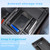 Neepiar 4PCS Center Console Organizer Compatible with 2023 2024 2025 2026 Honda CRV Secondary Box Insert Divider Armrest Storage Tray Hidden Storage Tray Cup Holder Interior Accessories