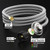 onlyfire 5 Feet Propane Regulator Hose with Propane Tank Gauge, Stainless Steel Braided, QCC1 Propane Adapter Hose Regulator for Burner Stove, Fire Pit, Gas Water Heater, LP Gas Grill