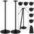 Boat Cover Support Poles 2 Pack, Stainless Steel Boat Cover Support System with Webbing Strap, 4-Stage Extension Adjustable Height of 16”-59”, for Boat Covers Prevent Water from Accumulation-Black