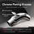 HILMITILE Exhaust Tip, 4 Inch Diesel Exhaust Tip Elbow Tip with a Clamp, 4" inlet 6" Outlet Chrome Exhaust Tip for Pickups, Trucks and Cars
