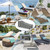 Hptmus 2Pcs Outdoor Chaise Lounge Covers - Patio Chaise Lounge Covers Waterproof Heavy Duty Outdoor Lounge Chair Covers Patio Furniture Covers, 84" L x 32" W x 32" H/Black&White Stripe