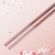 Chopsticks Reusable 18/8 Stainless Steel Chopsticks Pink Sakura Laser Engraved Metal Chop sticks Non-Slip Dishwasher Safe Japanese Korean Chopstick for Cooking Eating 5 Pairs Premium Gift Set