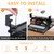 ROLIZOE Sliding Under Desk Drawer Organizer No Drilling 2 Drawers Slide Out Desktop Or Under Table Storage Metal Clamp On Desk Drawer Attachment Anti-Slip Under Desk Organizer for Home & Office