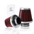 Evermotor 48mm 49mm 50mm Air Cleaner for Motorcycle, Universal Double Layer Steel Air Filter for Motorcycle Scooter ATV Moped Red