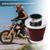 Evermotor 48mm 49mm 50mm Air Cleaner for Motorcycle, Universal Double Layer Steel Air Filter for Motorcycle Scooter ATV Moped Red