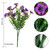 katflyee UV Resistant Artificial Outdoor Flowers, 12 Bundles Fake Outdoor Silk Flowers Fade Resistant Faux Flowers Plants for Outside Planters, Window Box, Porch Decor-Purple