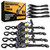 Performance Master Retractable Ratchet Straps 1 Inch x 10 Feet 1,500lb Break Strength Heavy Duty Auto Self Retracting Tie Down Straps for Truck Cargo Trailer Motorcycle SUVs Black 4 Pack