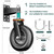 8 Inch Heavy Duty Gate Wheel, 750 lb Capacity, Fits Metal Tube Gates and Wooden Gates, 360° Swivel Spring-Loaded Caster. Gate Wheel for Smooth Operation. Equipped with Installation Tools