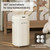 MRBIN Metal Motion Sensor Adsorption Diaper Pail Refills with Lid, 8gal / 30L Covered Touchless Square Baby Adult Trash Can, Pet Litter Garbage Bucket for Nursery Bedside, Bathroom, Toilet, White