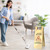 Kigley 2 Pcs Wet Floor Sign, 24 Inch Stainless Steel Caution Wet Floor Sign Double Sided Portable Foldable Bilingual Safety Warning for Hotel Market Restroom Restaurant Office (Gold)