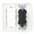 RiteAV - 2 Gang 15A Outlet Mesh-Brush Screwless Decorative Wall Plate White