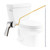Hibbent Universal Metal Side Mount Toilet Handle Replacement Kit, Brass Toilet Flush Tank Lever with Stainless Steel Flapper Chains for Most Toilets, Chrome Finish