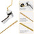Hibbent Universal Metal Side Mount Toilet Handle Replacement Kit, Brass Toilet Flush Tank Lever with Stainless Steel Flapper Chains for Most Toilets, Chrome Finish