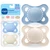 MAM Original Matte Baby Pacifiers 0-6 Months, Binky for Newborn Babies, BPA-Free Skin Soft Silicone Nipple, Easy to Clean, Developed with Medical Experts, 2 Pack, with Sterilizer Case, Made in Europe