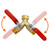 Joywayus Brass 3/4" GHT Garden Hose Splitter Full Flow 3-Way Ball Valve with Long Handle