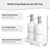 White Dish and Hand Soap Dispenser Set - Glass Kitchen Soap Dispenser with Tray and Stainless Steel Pump - for White Kitchen Decor and Accessories