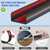 Rubber Edge Trim, 1-3/4 inches Self-Adhesive U Channel Edge Protector for Woods, Flexible U Shaped Peel and Stick Edge Banding, Edge Guard, Fit 1.75"(44mm), 20Ft, Black
