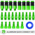 FYPower 25 Pieces 1/4" NPT Aluminum Air Coupler and Plug Kit, Quick Connect Air Fittings, Industrial Quick Connector Set (Green)