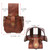 TOURBON Leather Tape Measure Pouch Belt Tool Carrier Holder (Dark Brown - Large)