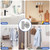 Augegel Adhesive Towel Hooks, Brushed Nickel SUS 304 Stainless Steel Heavy Duty Self Adhesive Robe Hooks for Bathrooms Kitchen Wall Mounted (Brushed Nickel, 2 Pcs)