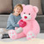 BENINY Red Heart Giant Teddy Bears, Big Teddy Bear Stuffed Animals with Embroidered I Love You for Girlfriend, Huge Valentines Fluffy Teddy Bear Birthday Gifts (Pink, 36 inches)