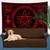 SHRAPHY Demon Pentagram Tapestry 80x60 Inches Mysterious Magic Rune Symbol Wall Hanging for Bedroom, Living Room