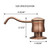 Akicon Soap Dispenser for Kitchen Sink, Brass Body Construction, Refill from The Top, Commercial Grade Liquid Dish Dispensers Pump, Built in Design with Large 17 oz Bottle