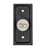 STALLION HARDWARE Doorbell Button, Vintage Decorative Push Button Door Chime, Ringer, Wired Doorbell Button Replacement (1, Black Powder Coat)
