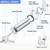 Cylinnda Extra-Long Cam Locks, 2-1/8 Inch, Keyed Alike, Set of 2 for Thick Drawers & Cabinets, Zinc Alloy