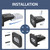 RVBOATPAT 120 Amp Battery Quick Disconnect Connector with Plug Mounting Panel Battery Cable Connector Battery Terminal Connectors Flush Mount Recessed Plate