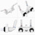 RV Shower Faucet with Handheld Showerhead & Hose, 4" ABS Shower Set, Leak & Rust Resistant for RV Camper Motorhome Travel Trailer (White, Indoor/Outdoor Use)