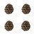 BestGiftEver Brown Rustic Cast Iron Pine Cone Cabinet Knob Pull (Set of 4)