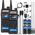 BAOFENG Radio UV-5R Ham Radio(4pcs Batteries), Handheld 8W Upgrade Long Range Radios Walkie Talkies for Adults, Rechargeable 3800mAh BatteryTwo Way Walkie Talkie with Handheld Speaker Mic (2 Pack)