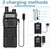 BAOFENG Radio UV-5R Ham Radio(4pcs Batteries), Handheld 8W Upgrade Long Range Radios Walkie Talkies for Adults, Rechargeable 3800mAh BatteryTwo Way Walkie Talkie with Handheld Speaker Mic (2 Pack)