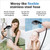 G-Promise High Pressure Shower Head 6 Spray Setting with Adjustable Solid Brass Shower Arm Mount and Extra Long Flexible Stainless Steel Hose (Oil Rubbed Bronze)