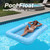 Inflatable Tanning Pool Lounger Float w/Reflective Base (Electric Pump Included) 85” x 58” - Sun Bathing Sun Tanning in Pool or Backyard